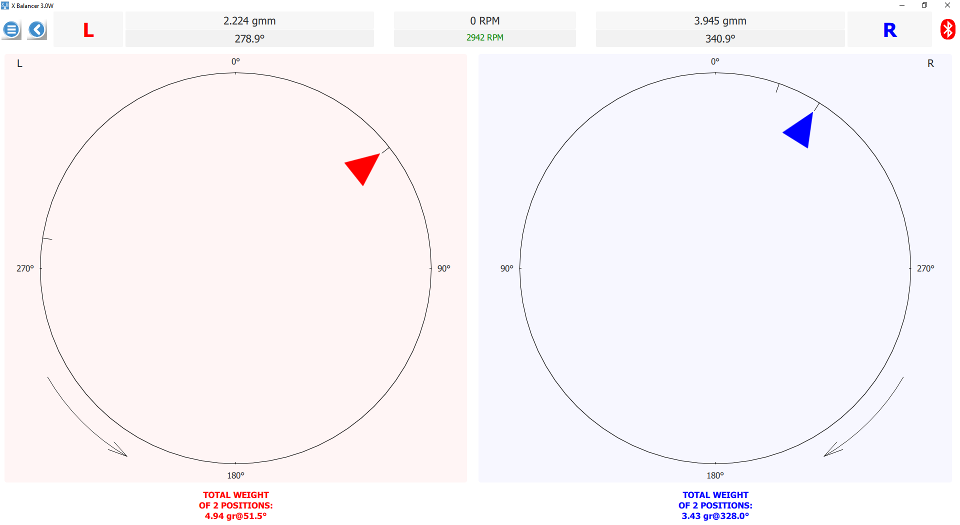 VMI X-Balancer+ kétsíkú egyensúlyozás, kiegyenlítő súly