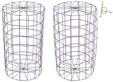 Gépmozgások és deformációk animációja - VibShape - nyomás alatt pulzáló tartály (forrás: VMI)