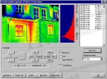Theory of Building Thermography Measurements, Analysis Software - Heat Flow Calculation (source: Infratec)