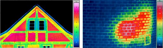 Épület-termográfia gyakorlati tanácsok a mérésekhez - Rejtett konstrukciós elemek (forrás: Infratec)