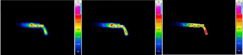 Thermography of electrical equipment theory-practice - Effect of focus (soldering iron measurement) (source: PIM)