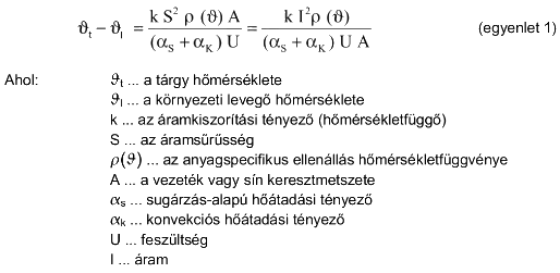 Villamos berendezések termográfiája - egyenlet1