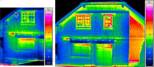 Thermal cameras measurement characteristics - 120 x 160 and 640 x 480 pixel thermal image